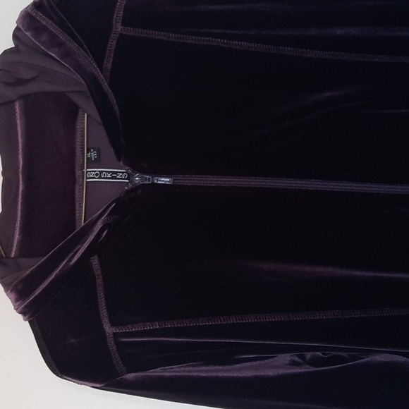 Sno Skins XL Women's Purple Velour Hoodie - Picture 7 of 8